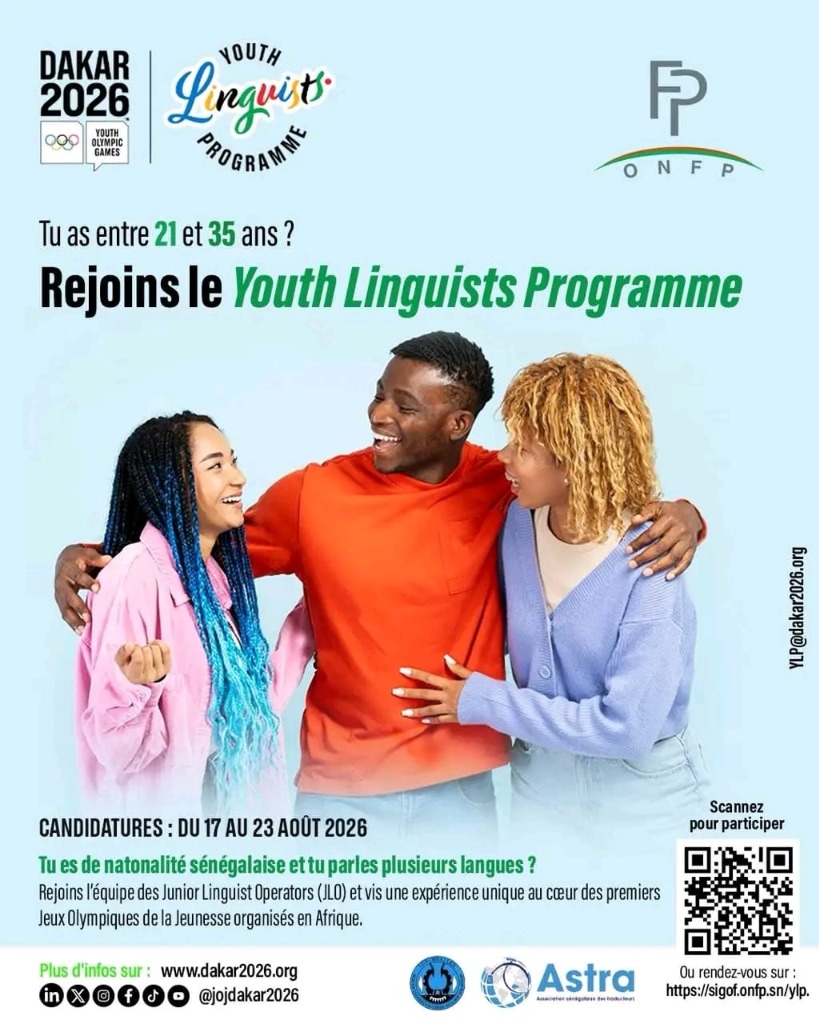 Youth Linguists Programme (YLP) – JOJ Dakar 2026 / ONFP