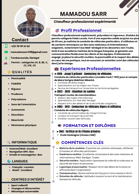 Modèle 1 — Moderne et photographique
