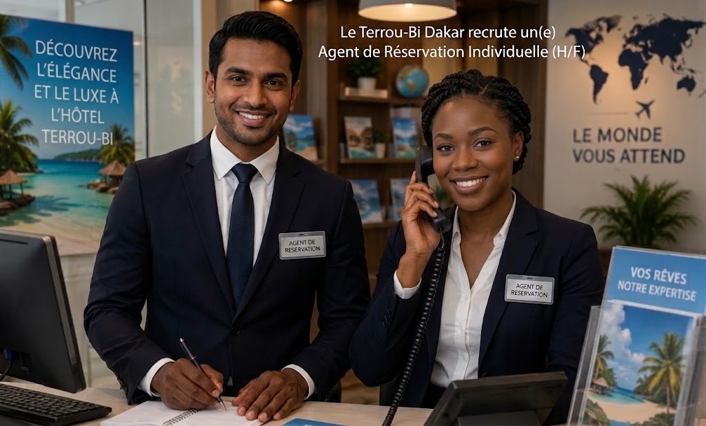 Le Terrou-Bi Dakar recrute un(e) Agent de Réservation Individuelle (H/F)